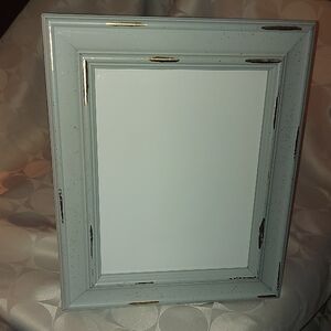 Distressed Gray and Gold Picture Frame
